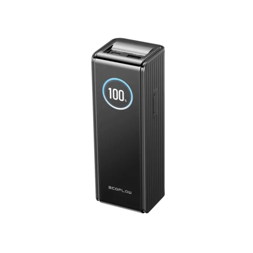 EcoFlow RAPID Power Bank (25,000mAh, 170W, 100W Built-In and Retractable Cables) - svartur