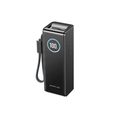 EcoFlow RAPID Power Bank (25,000mAh, 170W, 100W útdraganlegur kapll) - svartur