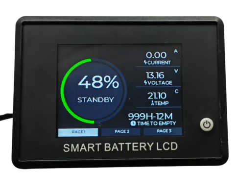 Upplýsingaskjár fyrir LiFePO4 rafgeyma